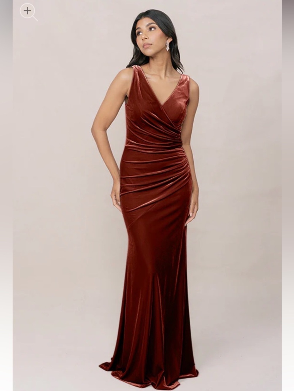 NWT REVELRY Dawson Long Velvet Dress